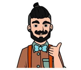 Hipster Hacker sticker #12163434