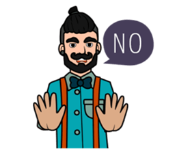 Hipster Hacker sticker #12163438