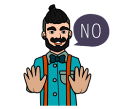 Hipster Hacker sticker #12163438