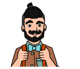 Hipster Hacker sticker #12163441