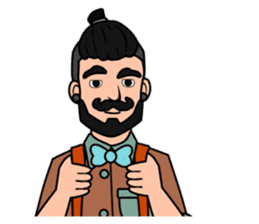 Hipster Hacker sticker #12163441