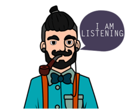 Hipster Hacker sticker #12163443