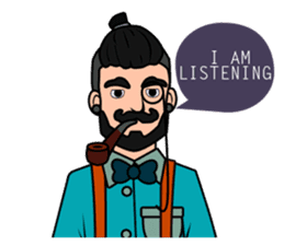 Hipster Hacker sticker #12163443