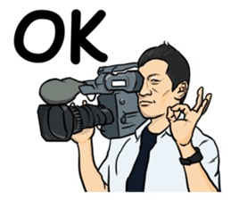 Useful words for daily life by TV crews sticker #12164174