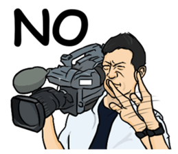 Useful words for daily life by TV crews sticker #12164175