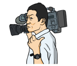 Useful words for daily life by TV crews sticker #12164176