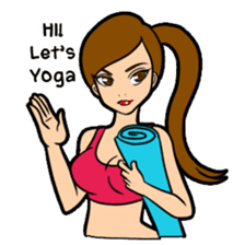 Lala and her yoga life sticker #12165014