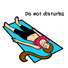 Lala and her yoga life sticker #12165016