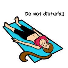 Lala and her yoga life sticker #12165016