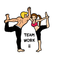 Lala and her yoga life sticker #12165018