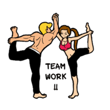 Lala and her yoga life sticker #12165018