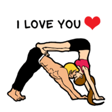 Lala and her yoga life sticker #12165019