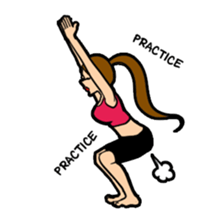 Lala and her yoga life sticker #12165025