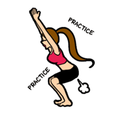 Lala and her yoga life sticker #12165025