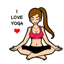 Lala and her yoga life sticker #12165026
