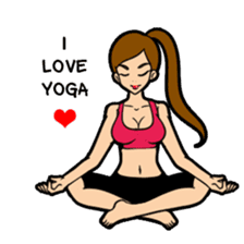 Lala and her yoga life sticker #12165026