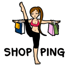 Lala and her yoga life sticker #12165027