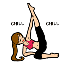 Lala and her yoga life sticker #12165028
