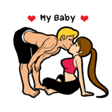 Lala and her yoga life sticker #12165029