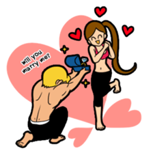 Lala and her yoga life sticker #12165031