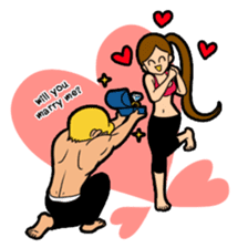 Lala and her yoga life sticker #12165031