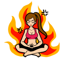 Lala and her yoga life sticker #12165032