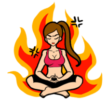 Lala and her yoga life sticker #12165032