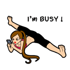 Lala and her yoga life sticker #12165039