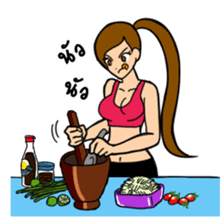 Lala and her yoga life sticker #12165041