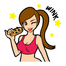 Lala and her yoga life sticker #12165043