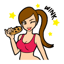 Lala and her yoga life sticker #12165043