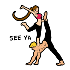 Lala and her yoga life sticker #12165048