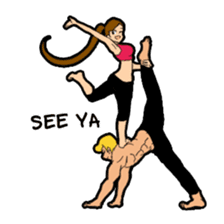 Lala and her yoga life sticker #12165048