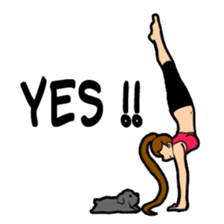 Lala and her yoga life sticker #12165049