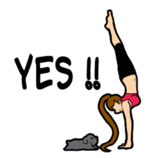 Lala and her yoga life sticker #12165049