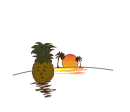 Mr.Aloha Pineapple 2 sticker #12165285