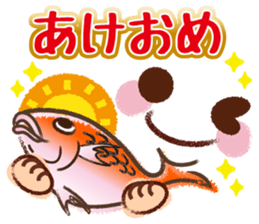 emoticons and messages.Happy New Year sticker #12165294