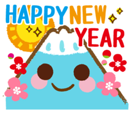 emoticons and messages.Happy New Year sticker #12165303