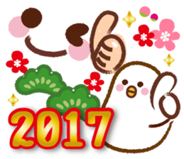 emoticons and messages.Happy New Year sticker #12165313