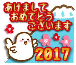 emoticons and messages.Happy New Year sticker #12165319