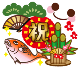 emoticons and messages.Happy New Year sticker #12165325