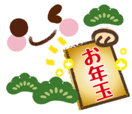 emoticons and messages.Happy New Year sticker #12165326