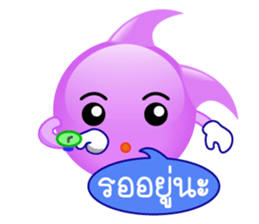 purple bubble life sticker #12167415
