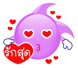 purple bubble life sticker #12167419