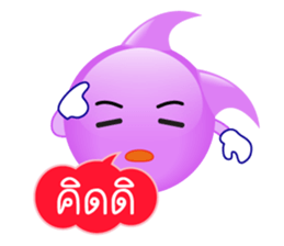 purple bubble life sticker #12167423