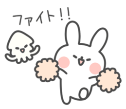 Rabbit and squid !! sticker #12168310