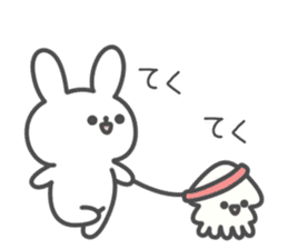 Rabbit and squid !! sticker #12168332