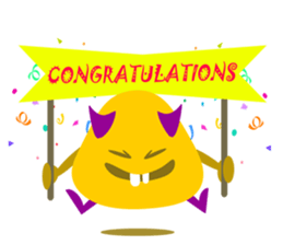 Orange Jelly Monster sticker #12169035