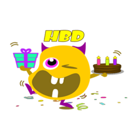 Orange Jelly Monster sticker #12169049