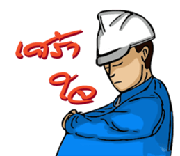 Engineer white hat (V. No background) sticker #12169174